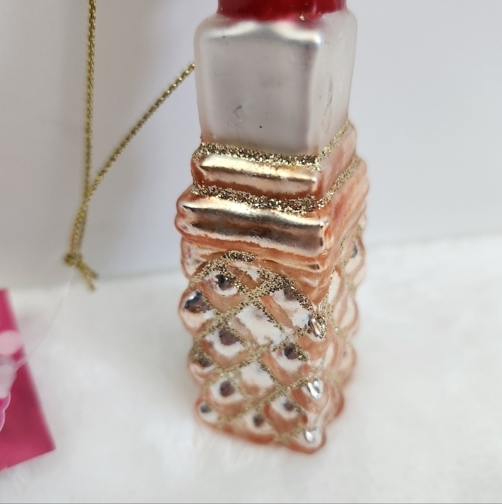 St Nicholas Square Festive Fun Glass Glitter Lipstick Christmas Holiday Ornament - Picture 7 of 12